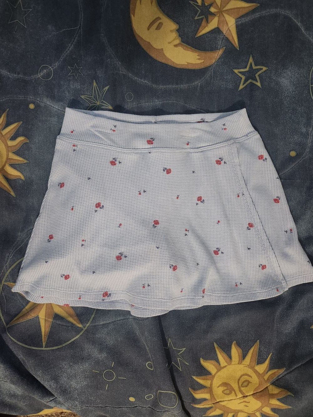 OshKosh B'gosh Light Blue Skort with Small Red Floral Print